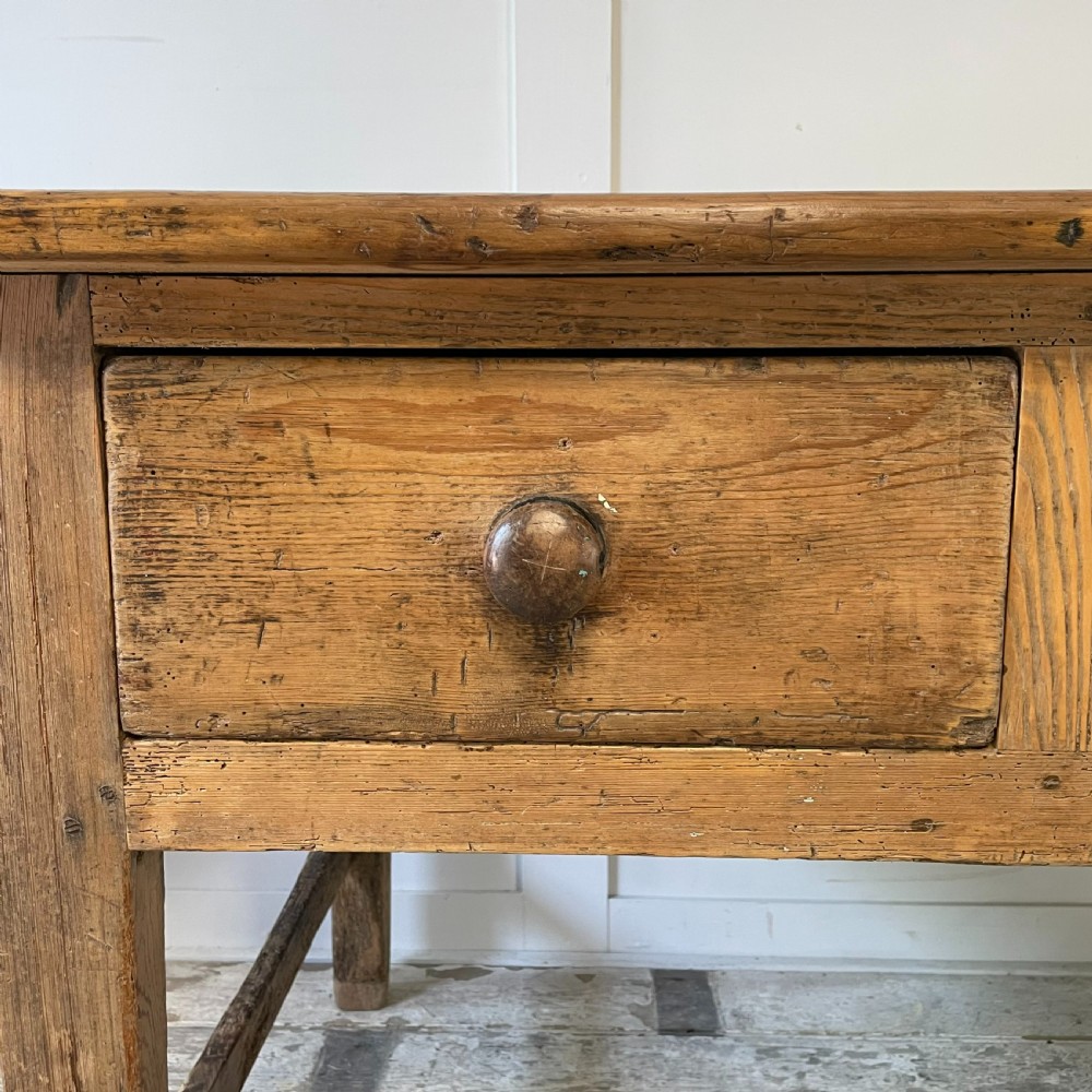 Early 19th C. Pine Kitchen Prep Table View III