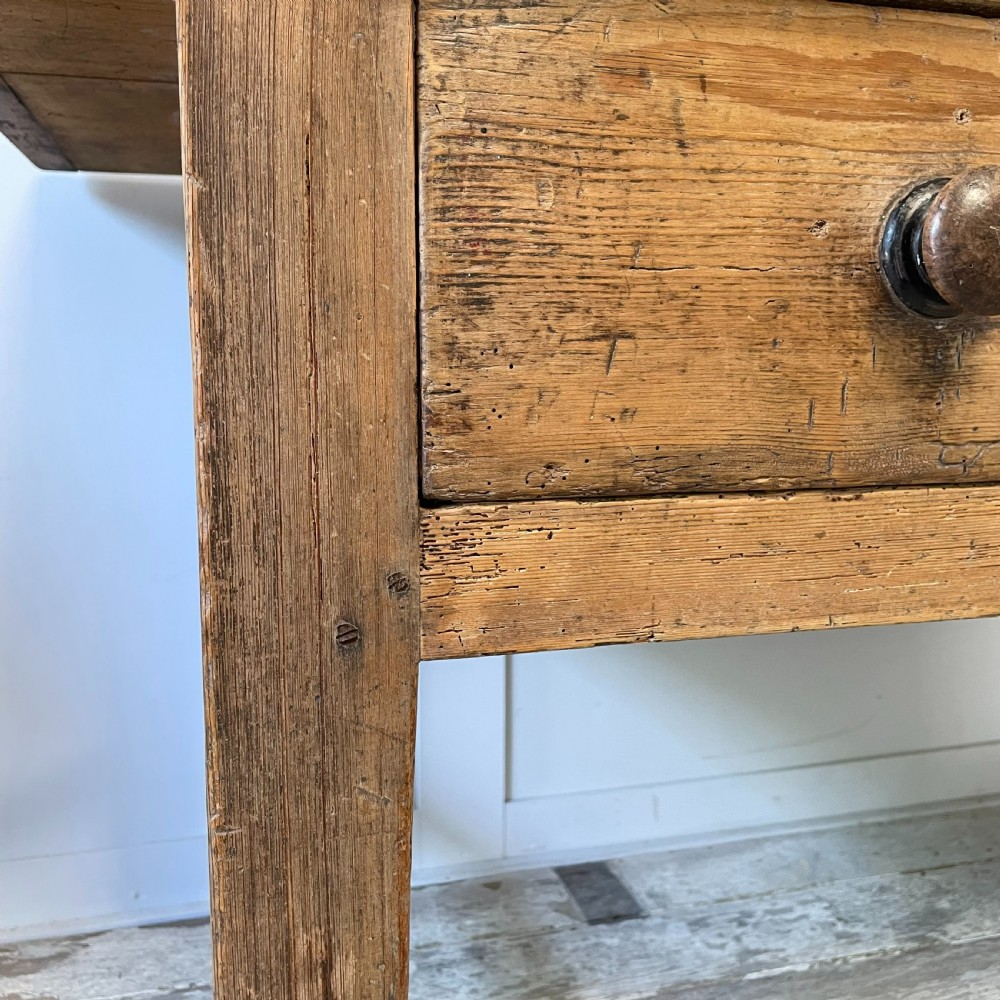 Early 19th C. Pine Kitchen Prep Table View VII
