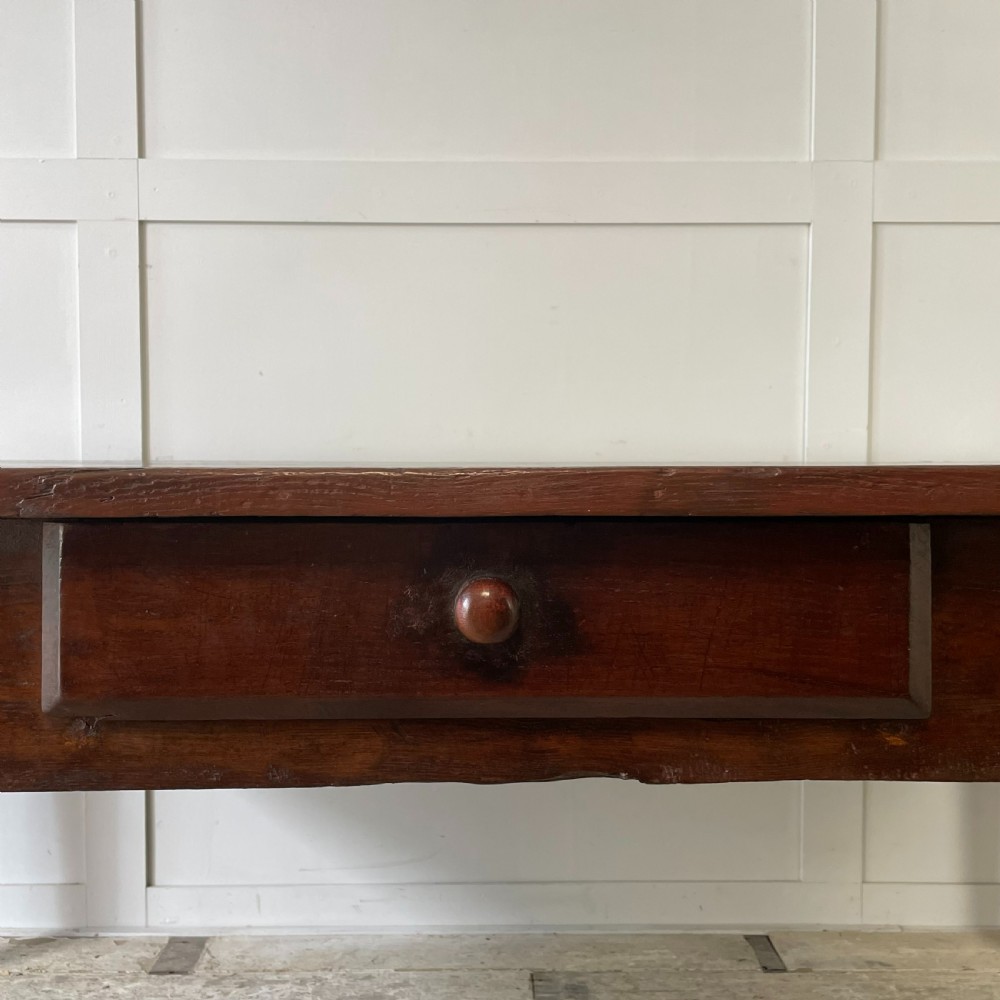 Early 19th C. French Oak & Elm Kitchen Table View III
