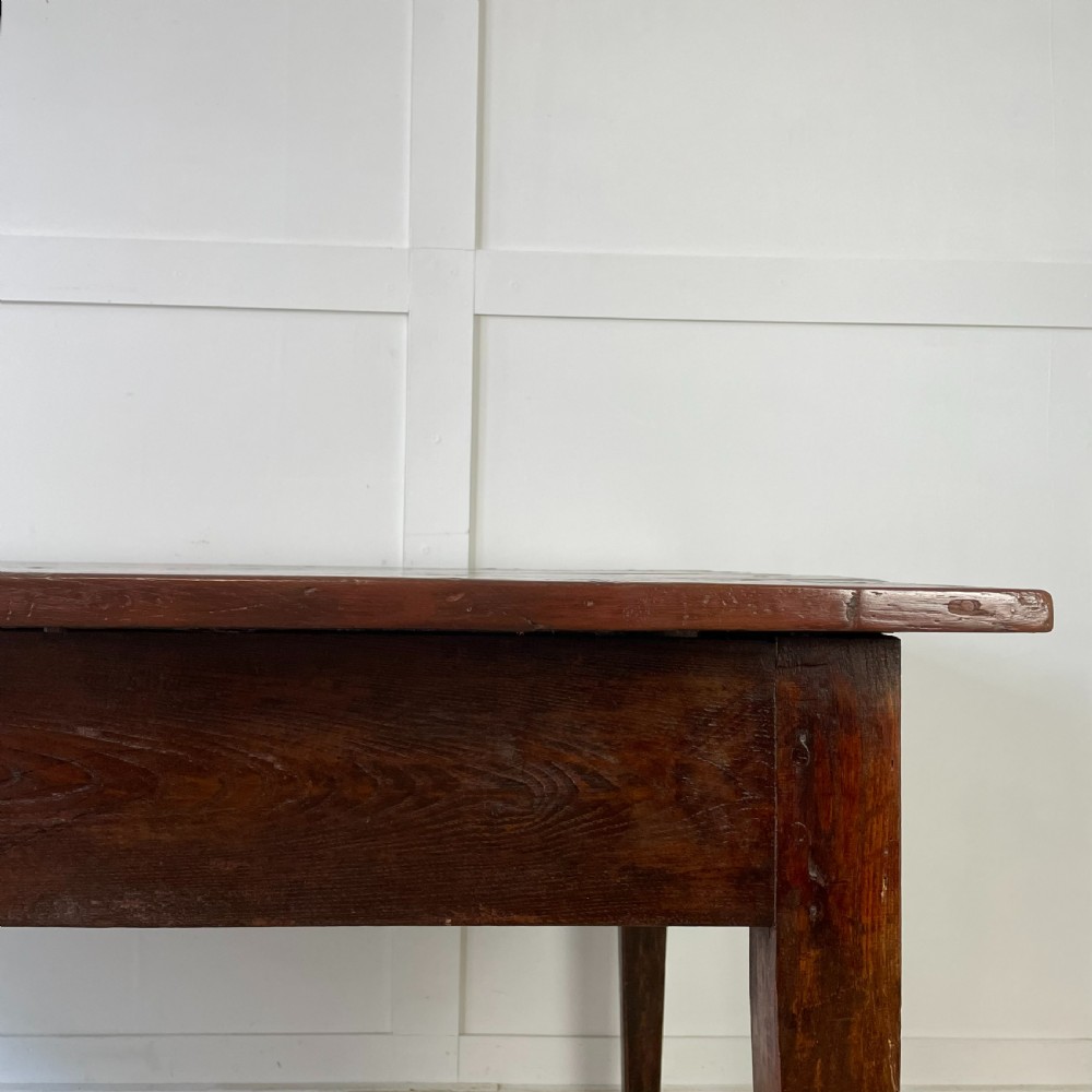 Early 19th C. French Oak & Elm Kitchen Table View V