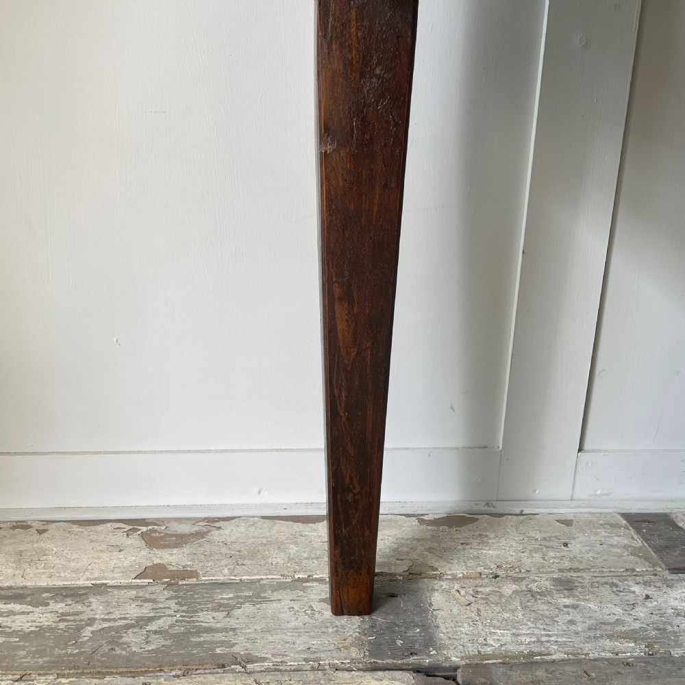 Early 19th C. French Oak & Elm Kitchen Table View VIII