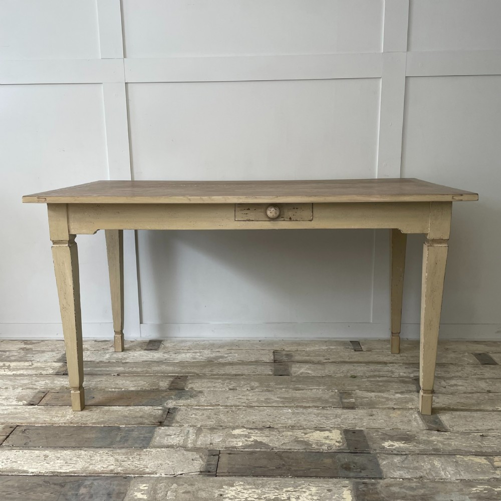 Early 20th C. French Oak Kitchen Table View II
