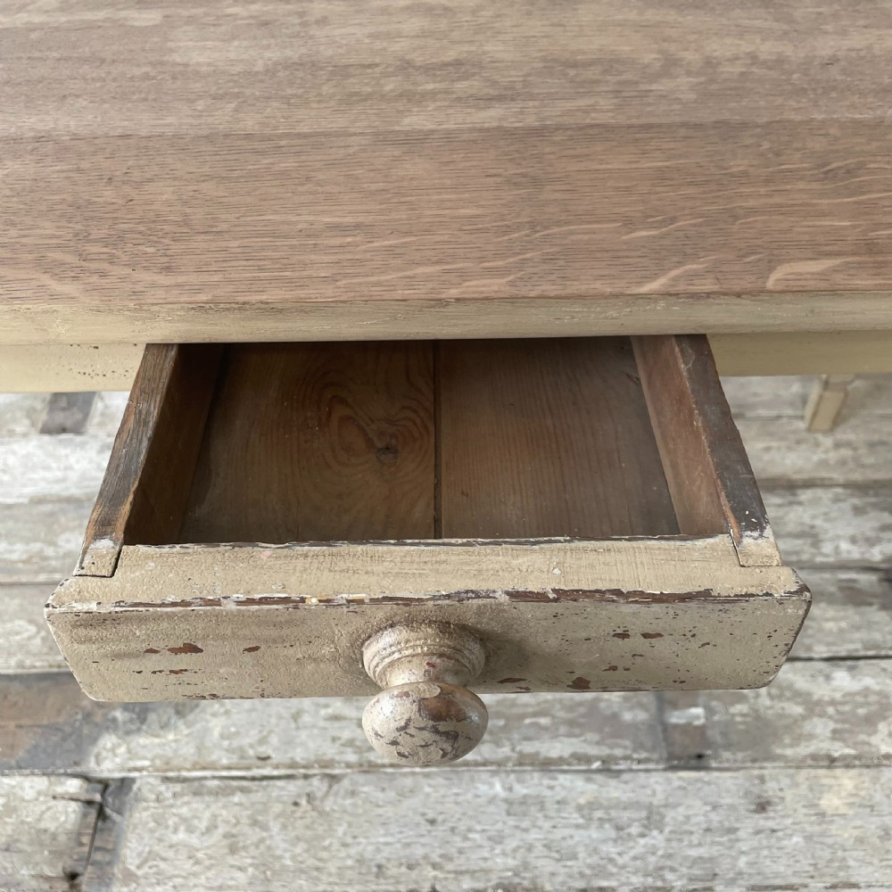 Early 20th C. French Oak Kitchen Table View IV