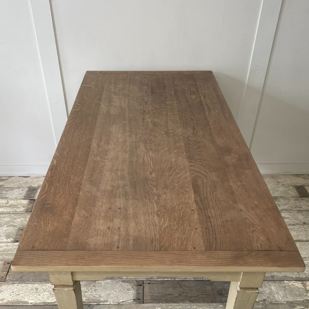 Early 20th C. French Oak Kitchen Table View XI