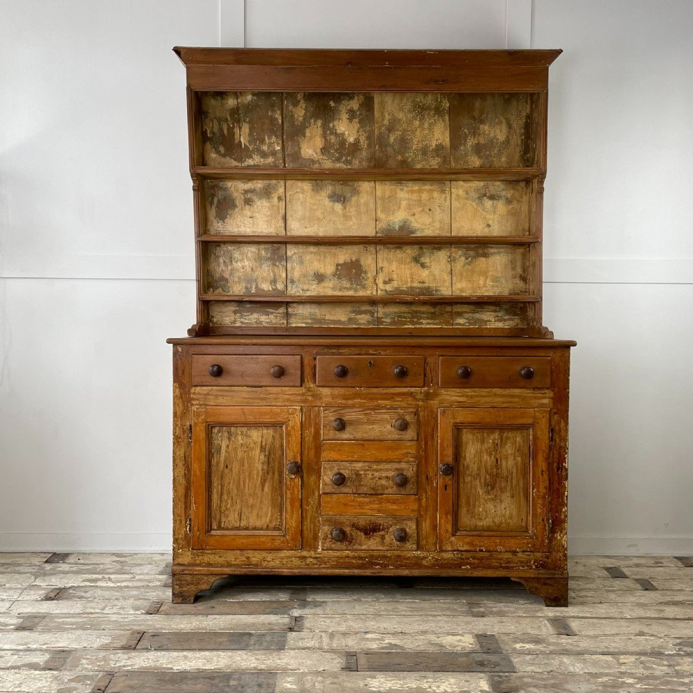 Victorian Pine Farmhouse Kitchen Dresser