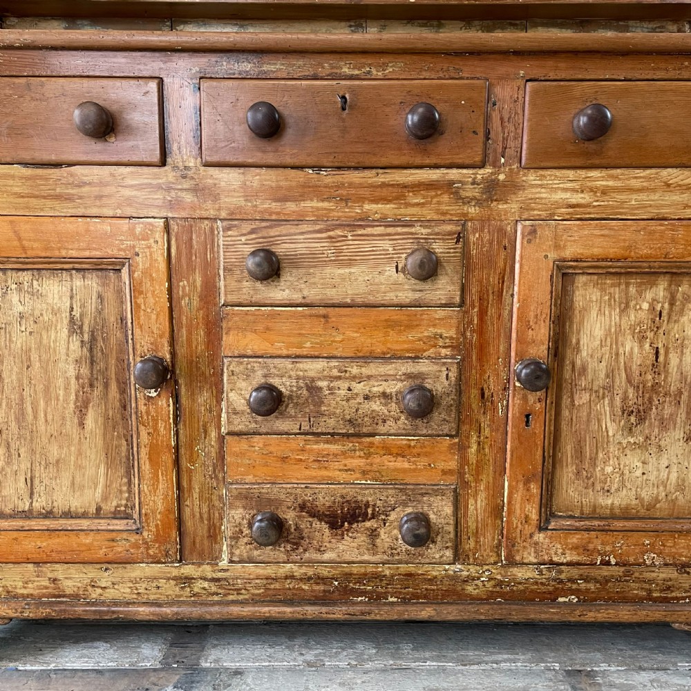 Victorian Pine Farmhouse Kitchen Dresser View III