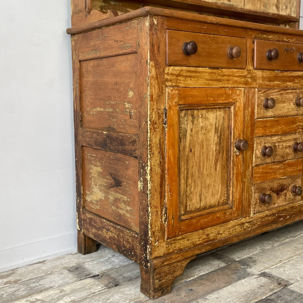 Victorian Pine Farmhouse Kitchen Dresser View XVI