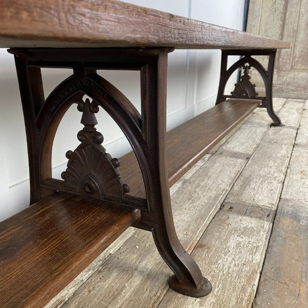 Victorian Pitch Pine Bench View IV