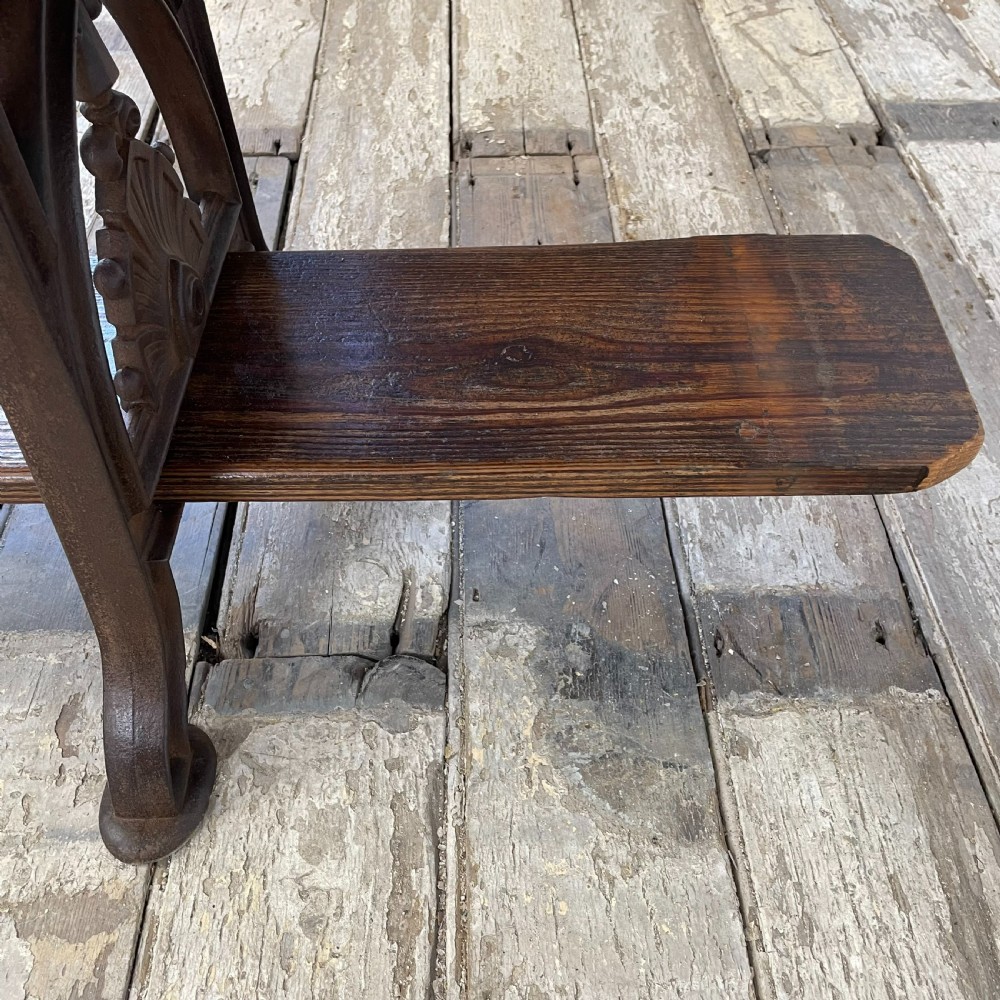 Victorian Pitch Pine Bench View VI