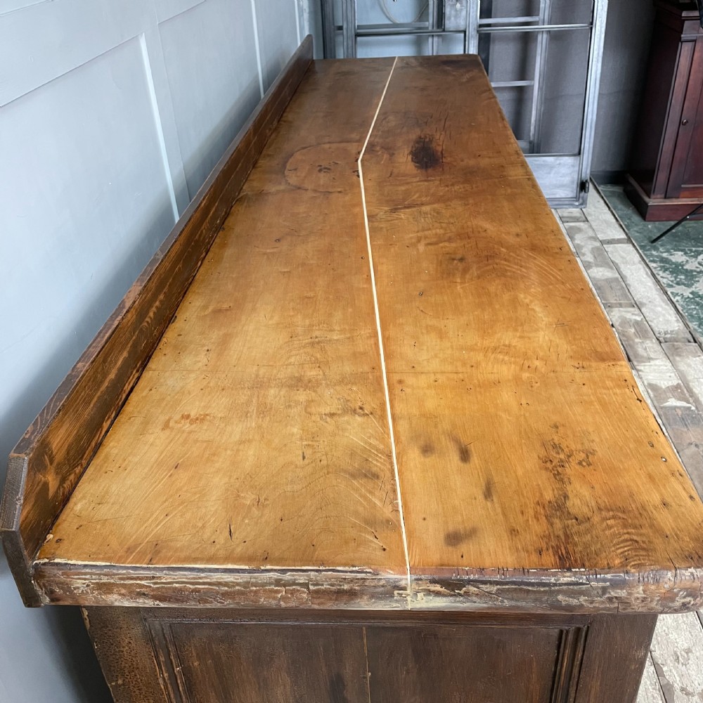 19th C. Pine & Sycamore Kitchen Prep Sideboard View XII