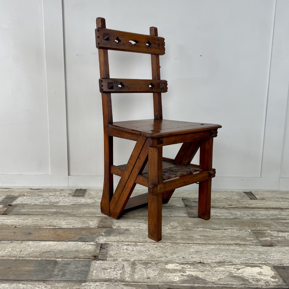 19th C. Walnut Metamorphic Chair