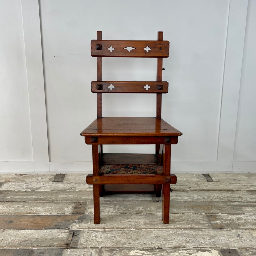 19th C. Walnut Metamorphic Chair View II