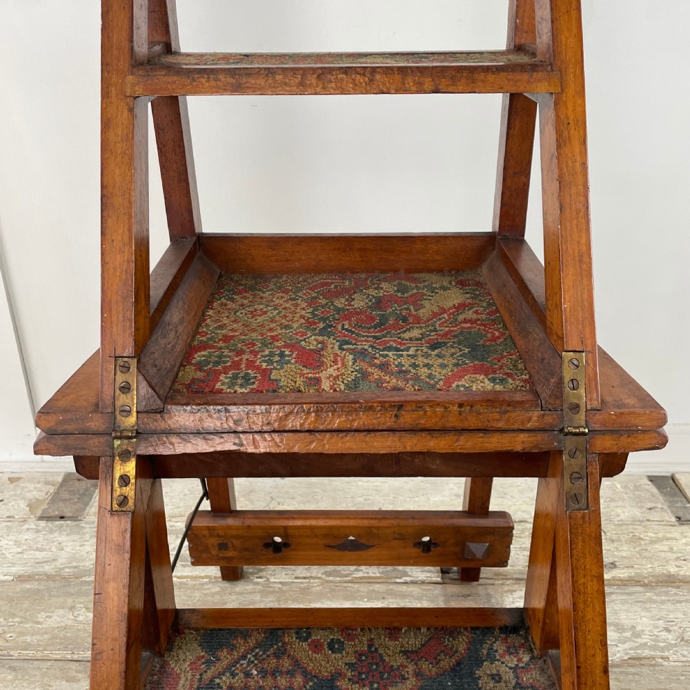 19th C. Walnut Metamorphic Chair View X
