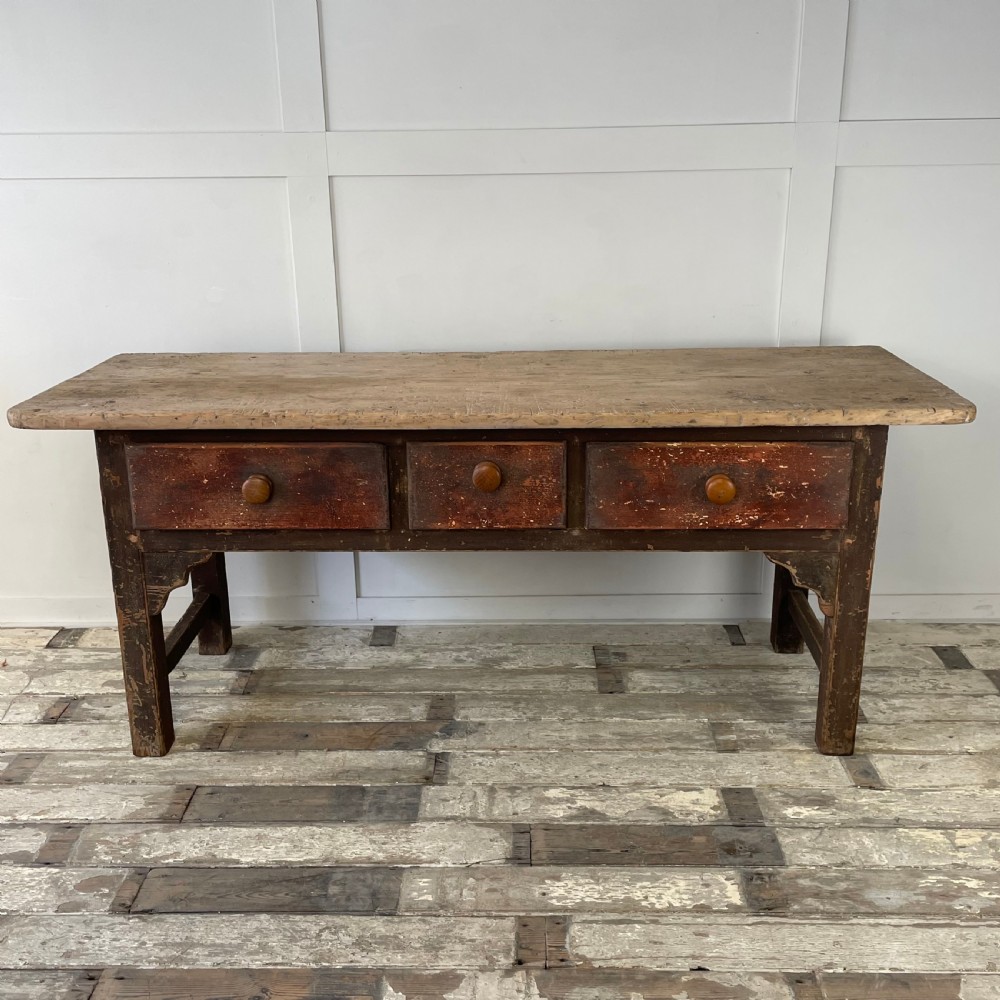 Early 19th C. Welsh Kitchen Prep Table View II