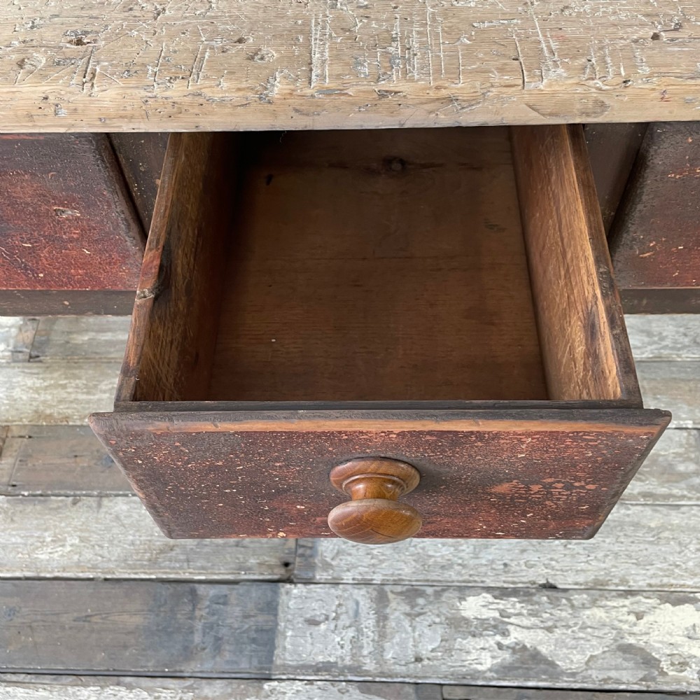 Early 19th C. Welsh Kitchen Prep Table View VIII