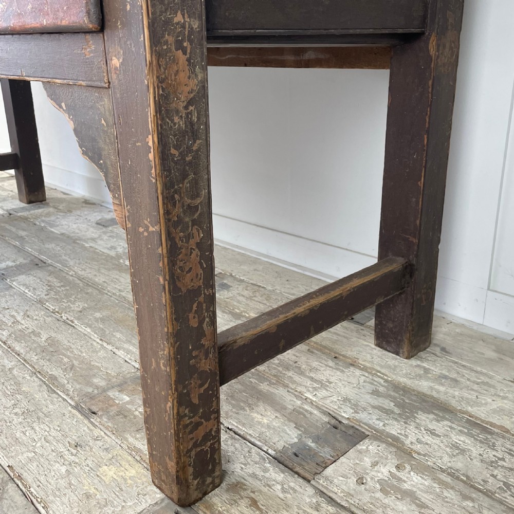 Early 19th C. Welsh Kitchen Prep Table View X