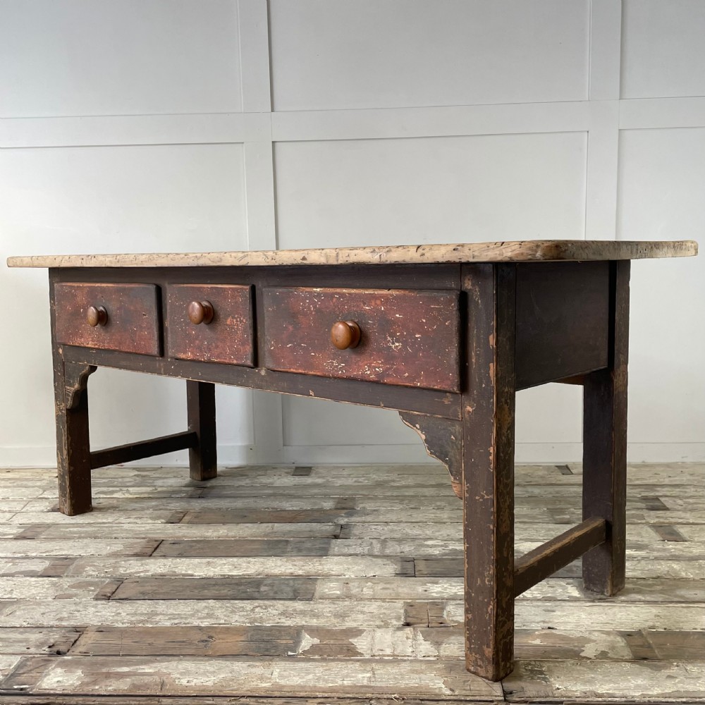 Early 19th C. Welsh Kitchen Prep Table View XV