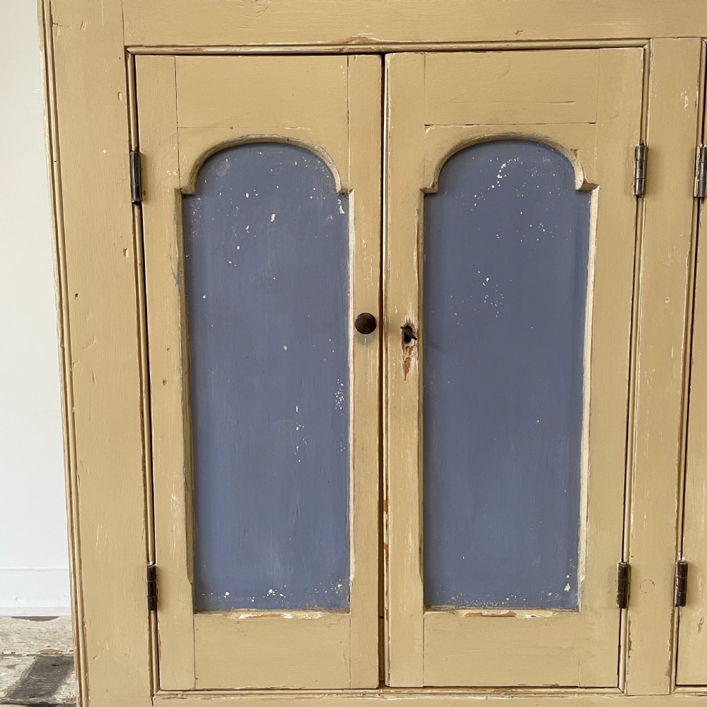Victorian Pine Painted School Cupboard View III