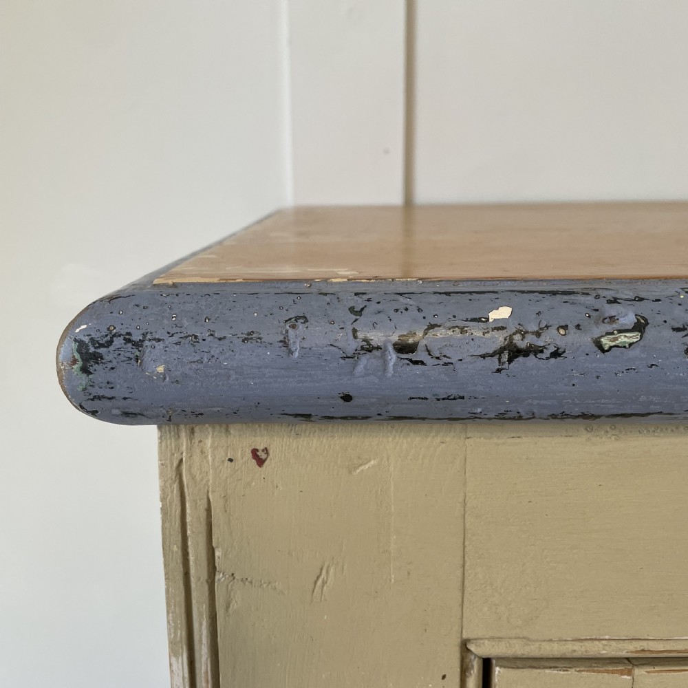 Victorian Pine Painted School Cupboard View VI