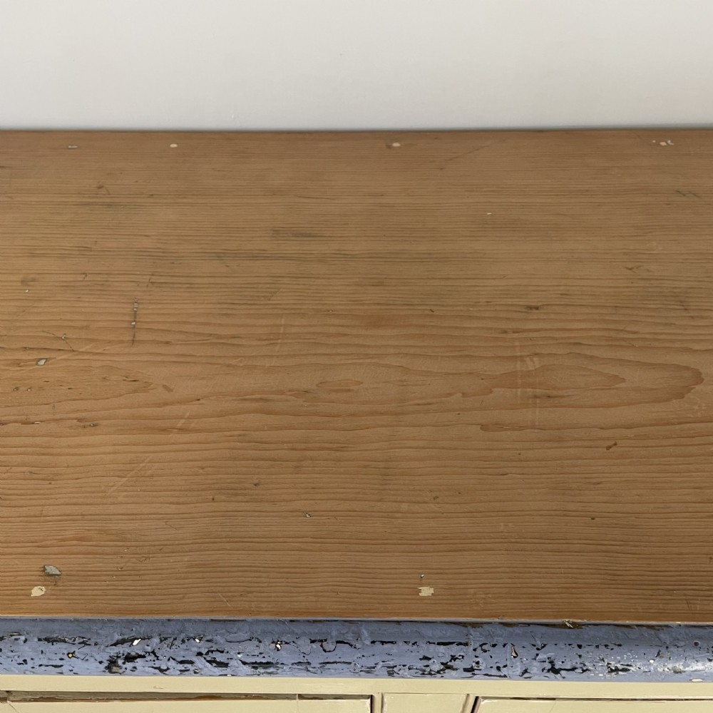 Victorian Pine Painted School Cupboard View X