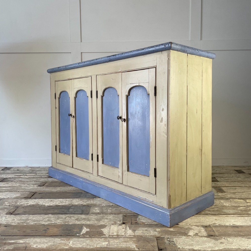 Victorian Pine Painted School Cupboard View XII