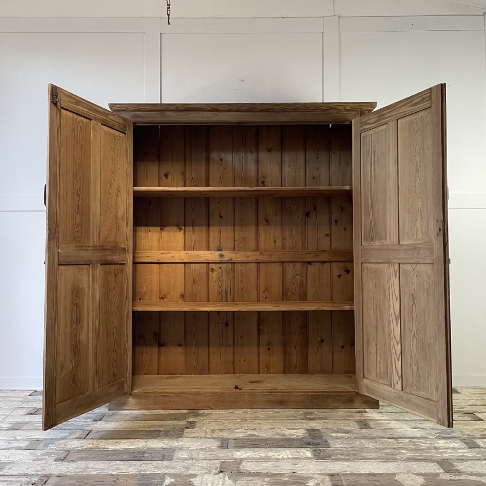 Large Early 20th C. Pine Cupboard View VI