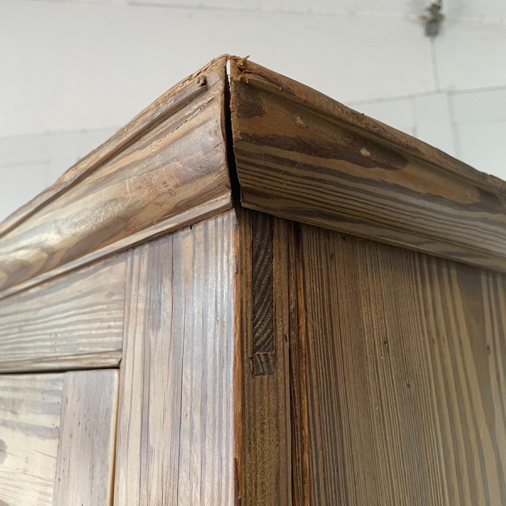 Large Early 20th C. Pine Cupboard View X