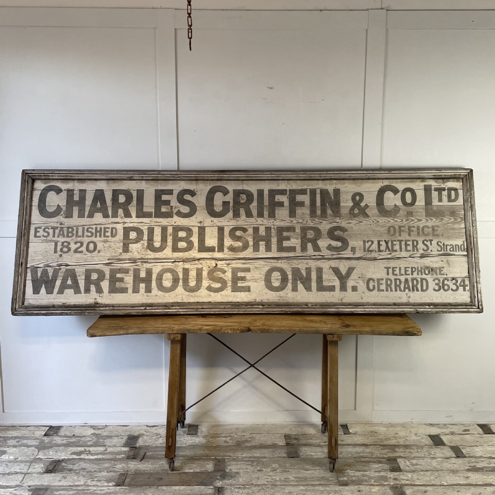 Large Early 20th C. Advertising Sign