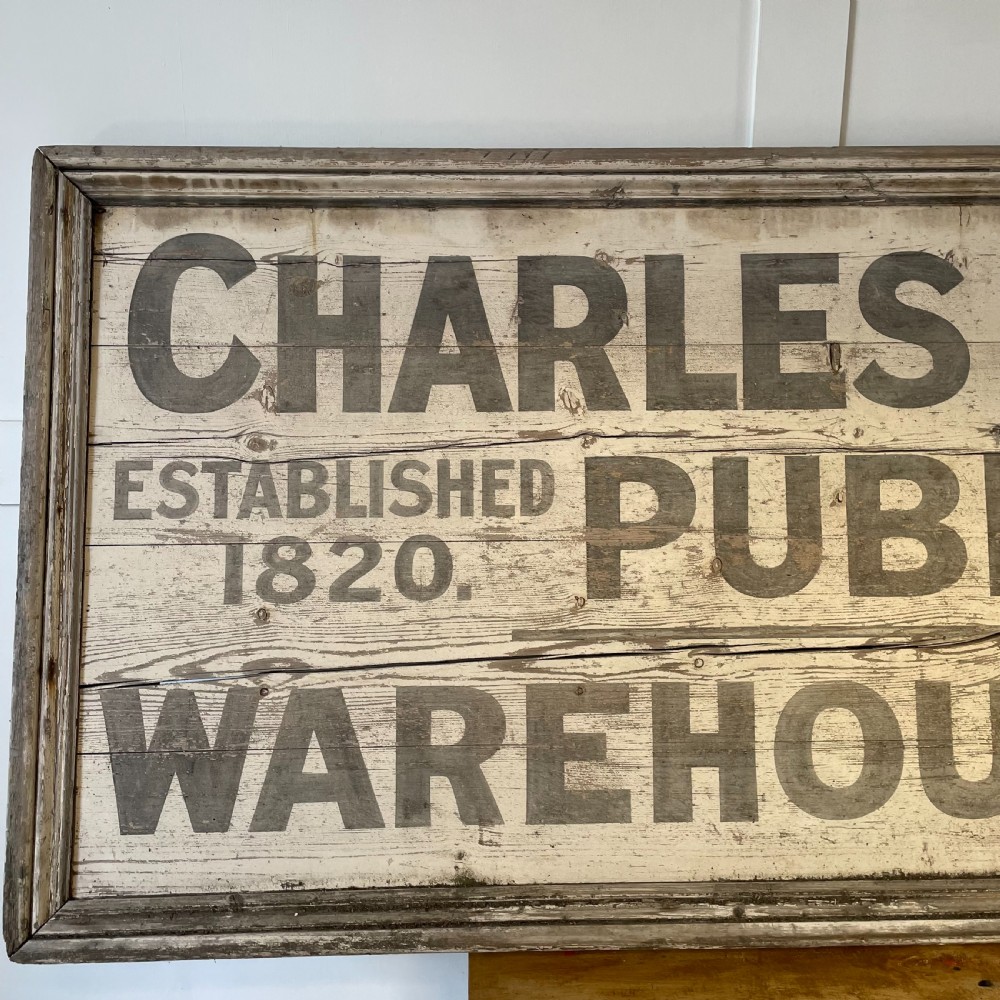 Large Early 20th C. Advertising Sign View II