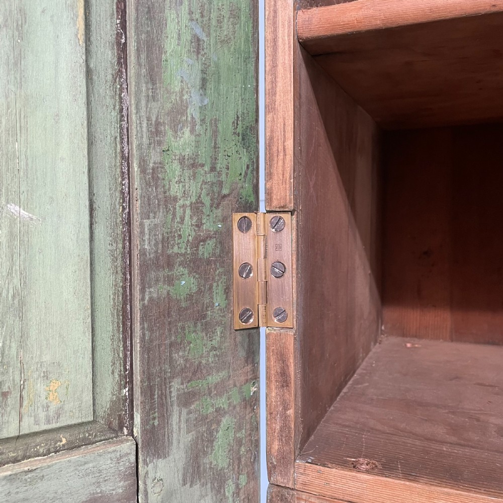 19th C. Painted Pine Pigeon Hole Cupboard View IV
