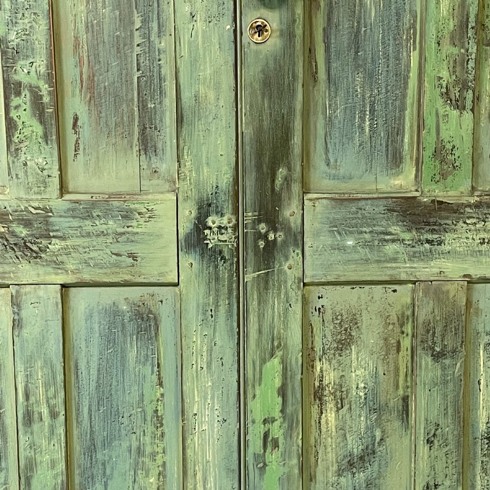 19th C. Painted Pine Pigeon Hole Cupboard View VIII