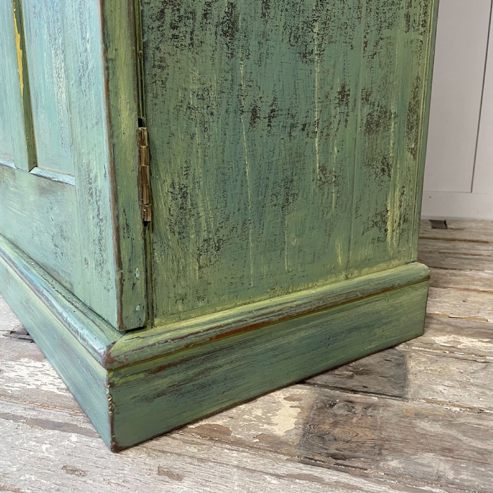 19th C. Painted Pine Pigeon Hole Cupboard View IX