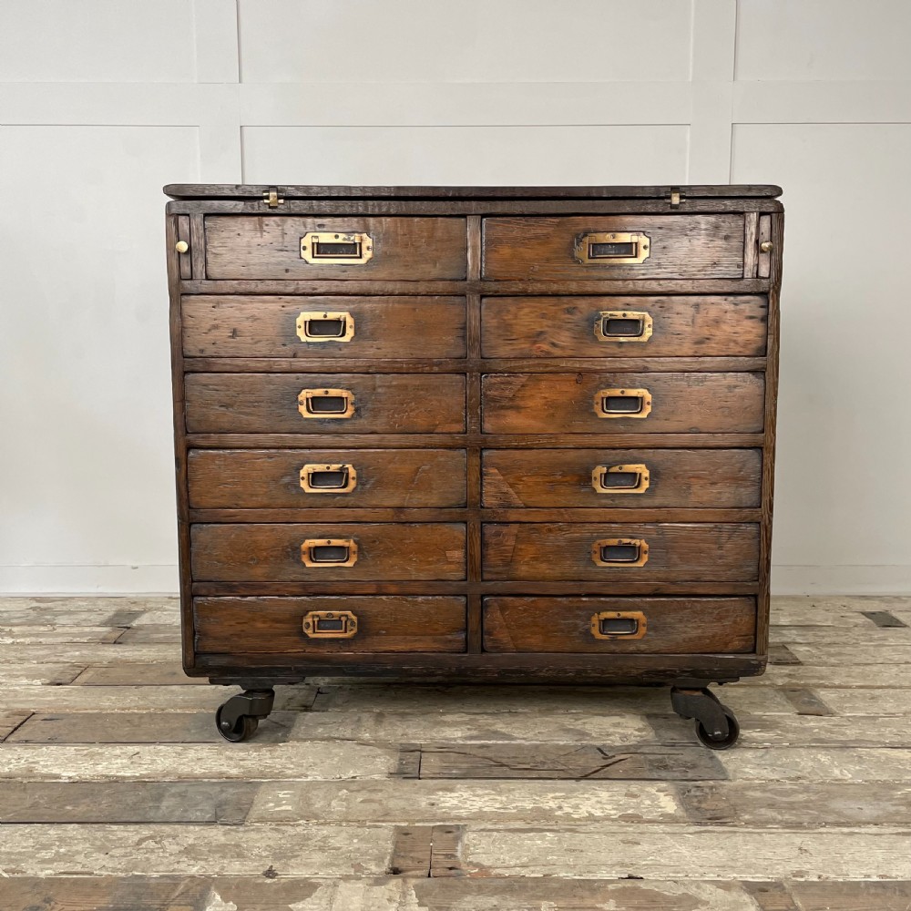 19th C. Gunsmiths Bank of Drawers