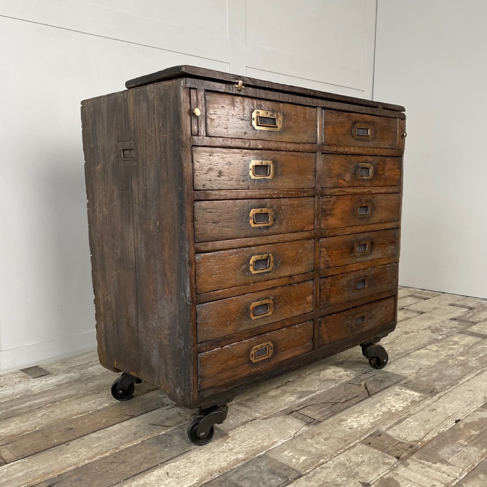 19th C. Gunsmiths Bank of Drawers View II