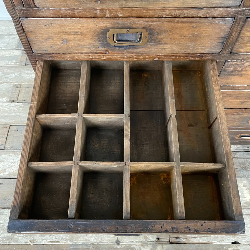 19th C. Gunsmiths Bank of Drawers View III