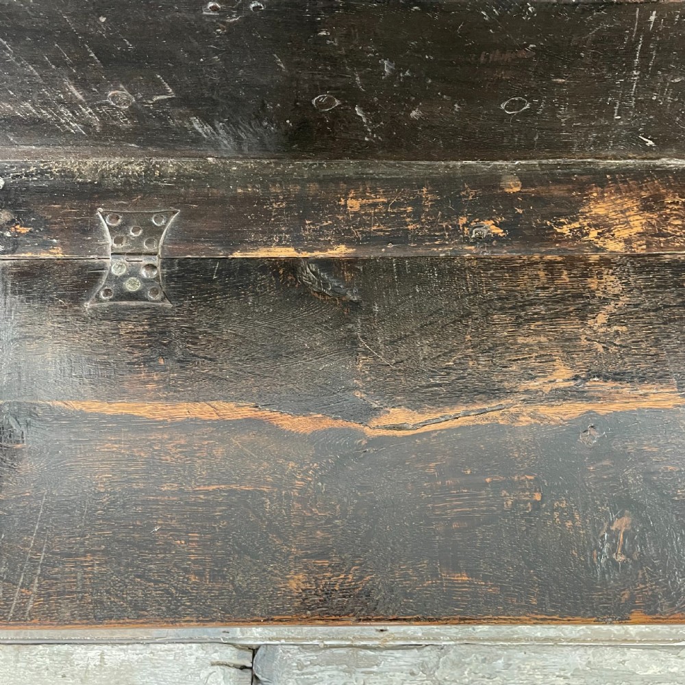 18th C. Oak Box Settle View VIII