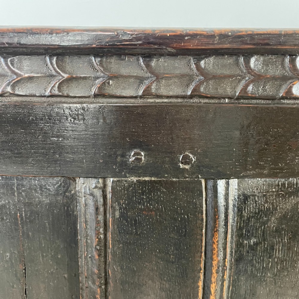 18th C. Oak Box Settle View XI