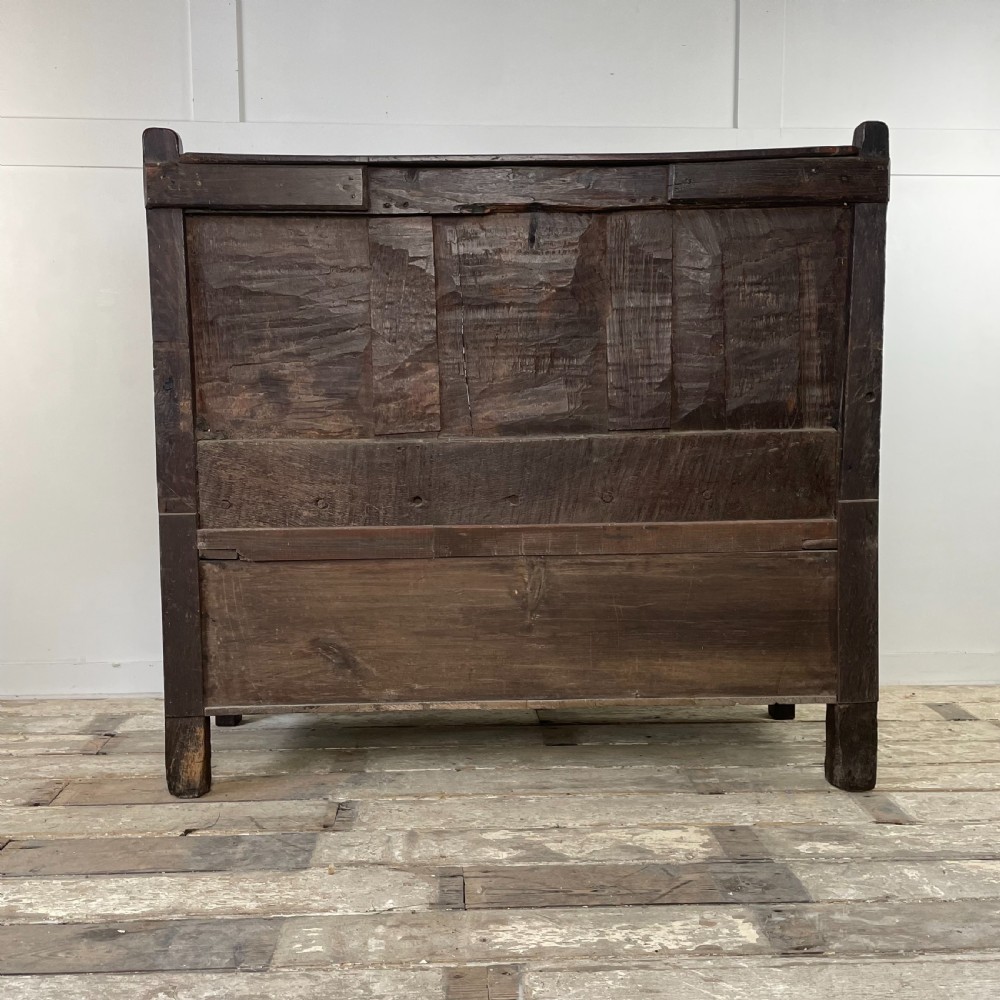 18th C. Oak Box Settle View XVI