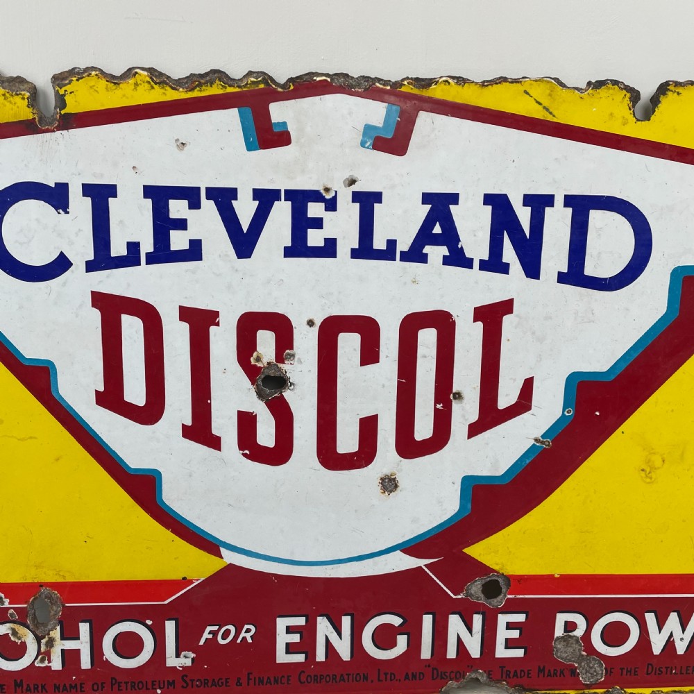 1930's Enamel Advertising Sign - Cleveland Discol View III