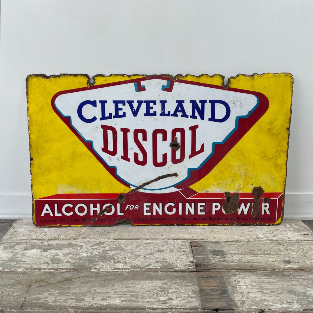 1930's Enamel Advertising Sign - Cleveland Discol View V