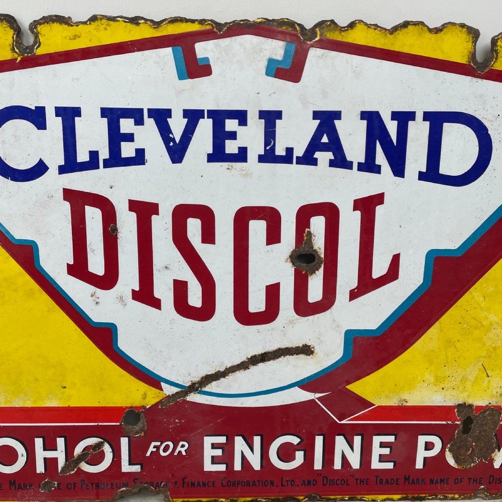 1930's Enamel Advertising Sign - Cleveland Discol View VII