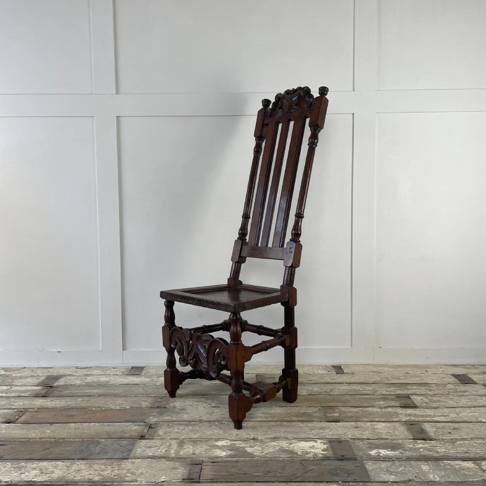 17th C. Oak Hall Chair View V