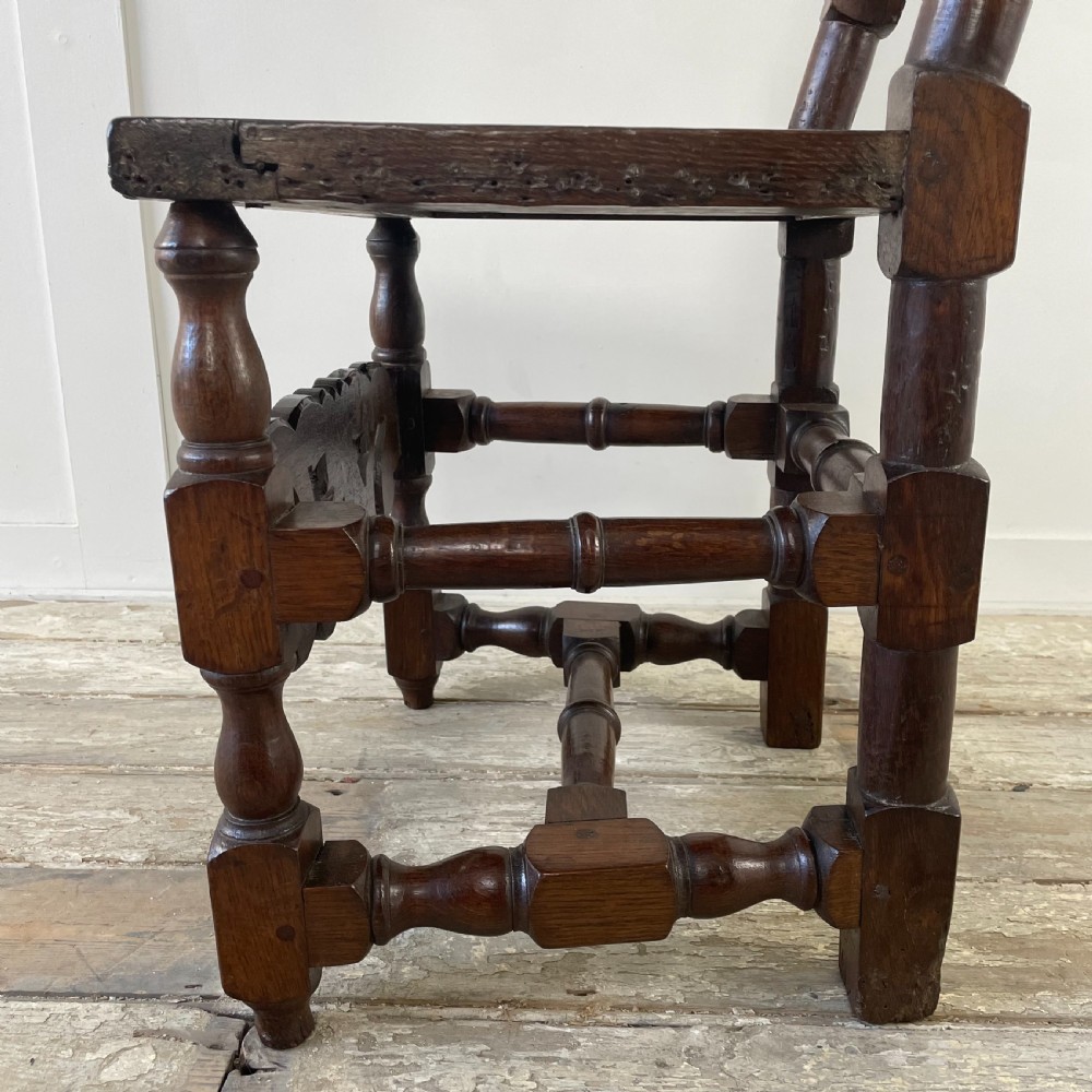 17th C. Oak Hall Chair View VII