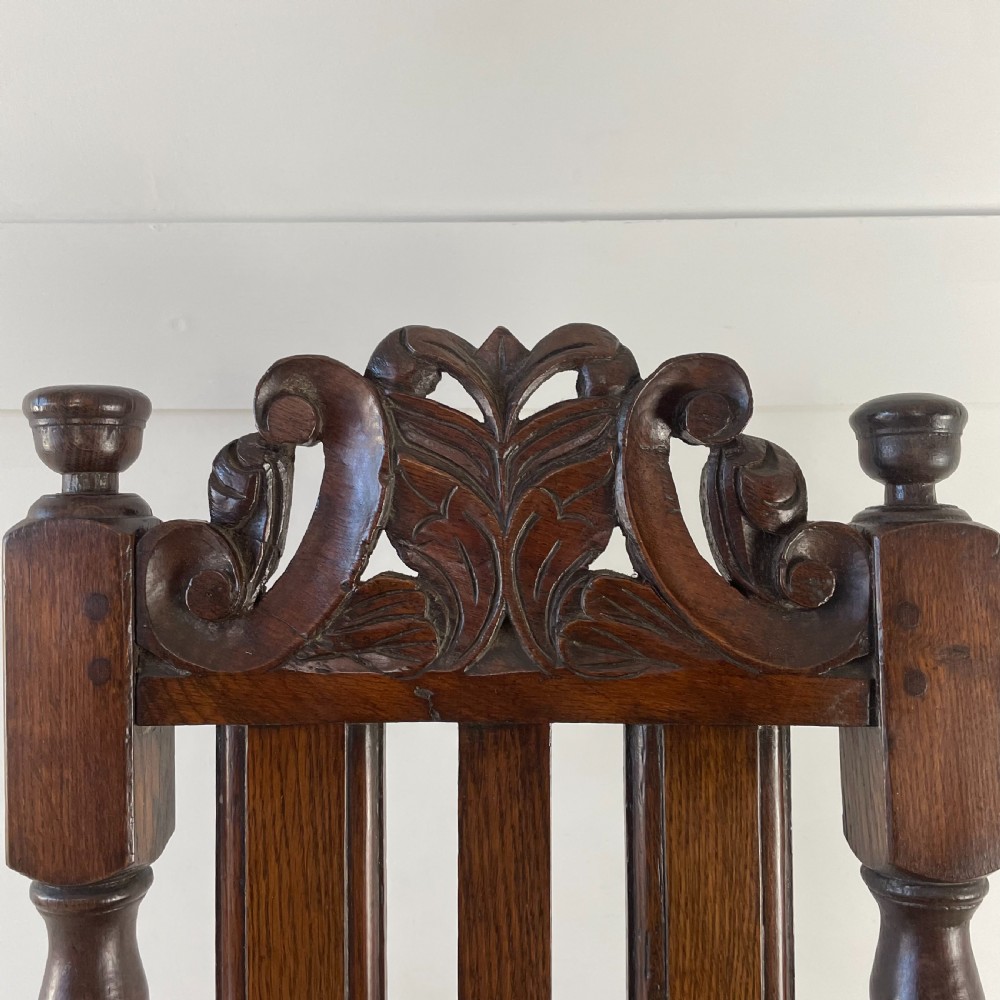 17th C. Oak Hall Chair View XIV