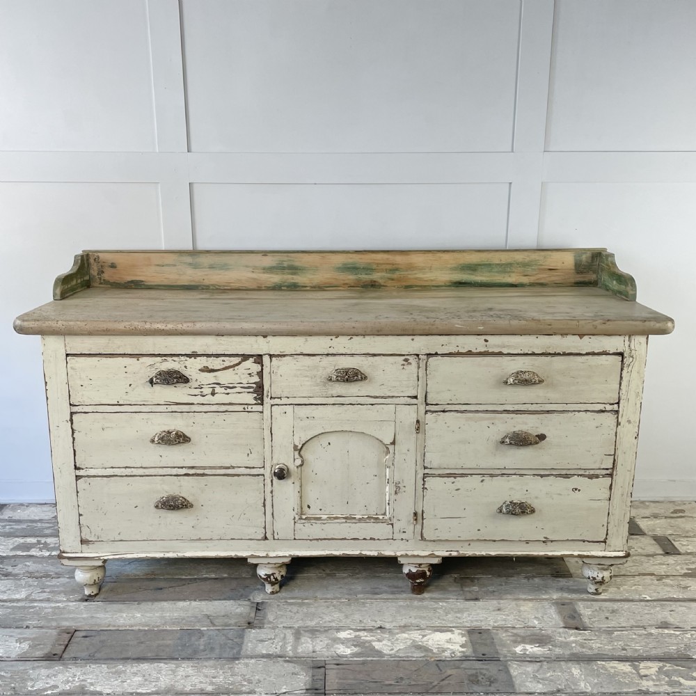 Victorian Pine Kitchen Dresser Base View II
