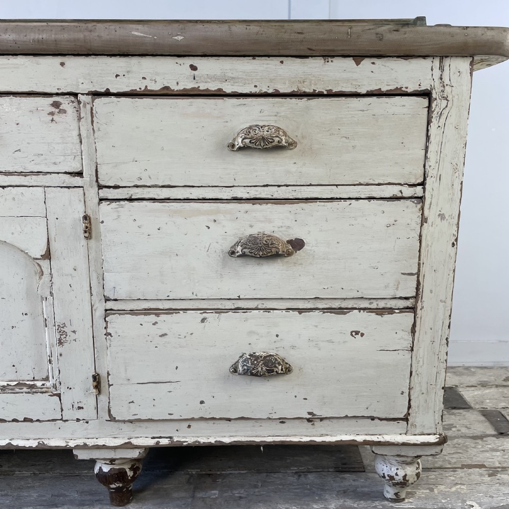 Victorian Pine Kitchen Dresser Base View V