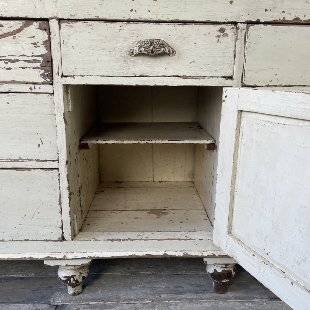 Victorian Pine Kitchen Dresser Base View VI