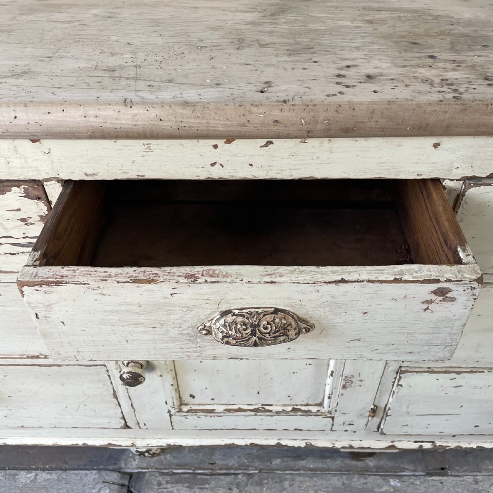 Victorian Pine Kitchen Dresser Base View VII