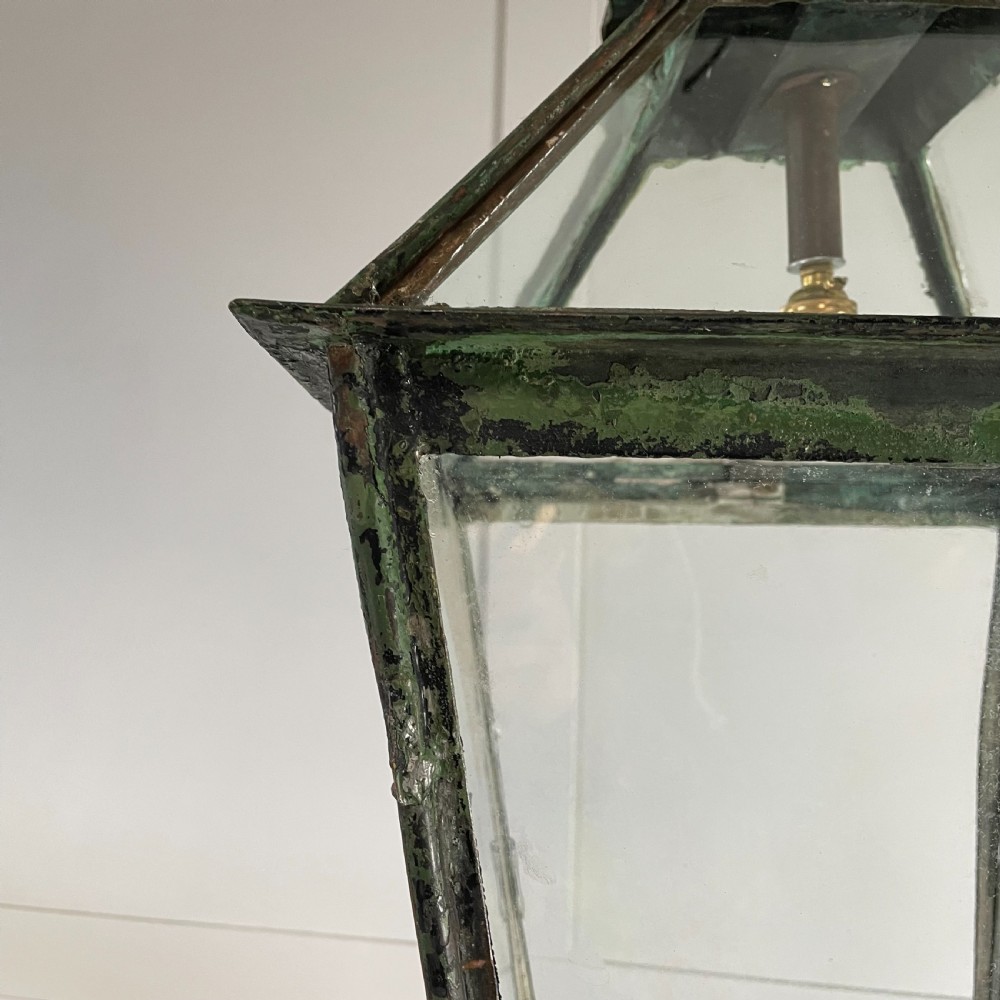 Large Victorian Copper Lantern Pendant Light View IV