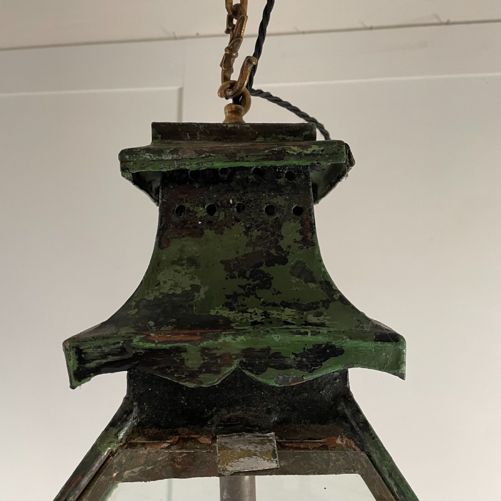 Large Victorian Copper Lantern Pendant Light View V